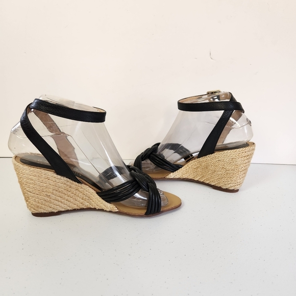 Palomitas by Paloma Barcelo Black Knot Sandals Shoes Wedge Heels Open Toe 36 6 - Picture 8 of 13